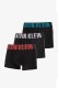 Calvin Klein ανδρικά boxers (microfiber) 3pack μαύρα με διαφορετικό χρώμα στα γράμματα, 88%reprocessed polyeser 12%elastan 000NB3608A-3YN