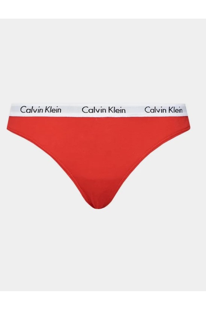 Calvin Klein γυναiκείο 3pack thong βαμβακερά,κανονική γραμμή 90%cotton 10%elastane  000QD5145E-MMV