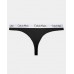 Calvin Klein γυναiκείο 3pack thong βαμβακερά,κανονική γραμμή 90%cotton 10%elastane  000QD5145E-MMV