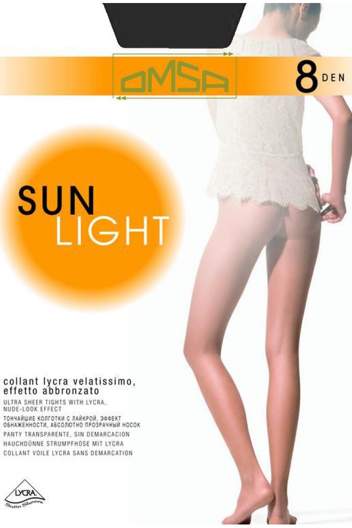 Omsa καλσόν sunlight 8den για πέδιλο 094-NERO