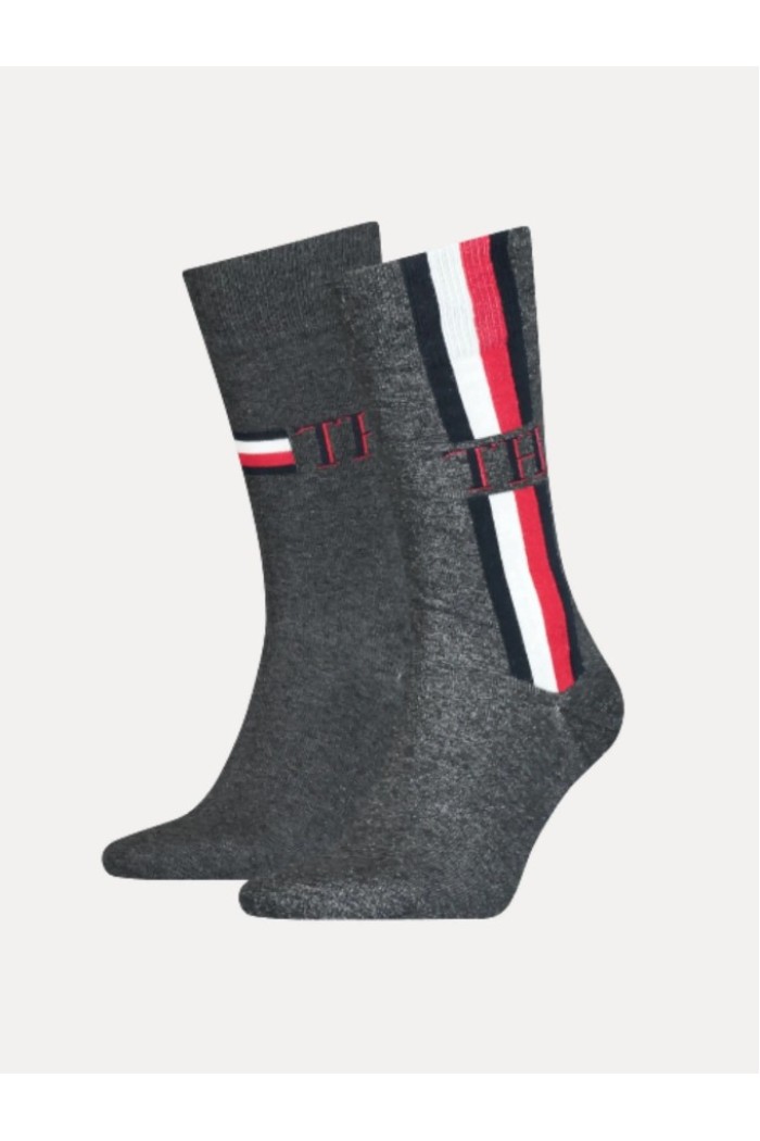 Tommy Hilfiger ανδρική βαμβακερή κάλτσα με σχέδιο 2pack 100001492-003