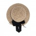 Calzedoro καπέλο ψάθινο σε καφέ χρώμα με μαύρη κορδέλα 1001-HAT