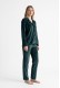 Calzedoro γυναικεία πυτζάμα βελούδινη με κουμπάκια σε σκούρο πράσινο χρώμα 1120-ΣΚ.ΠΡΑΣΙΝΟ