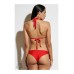 Blu4u γυναικείο μαγιό bottom brazil με δέσιμο στο πλάι σε κόκκινο χρώμα 2136586-07