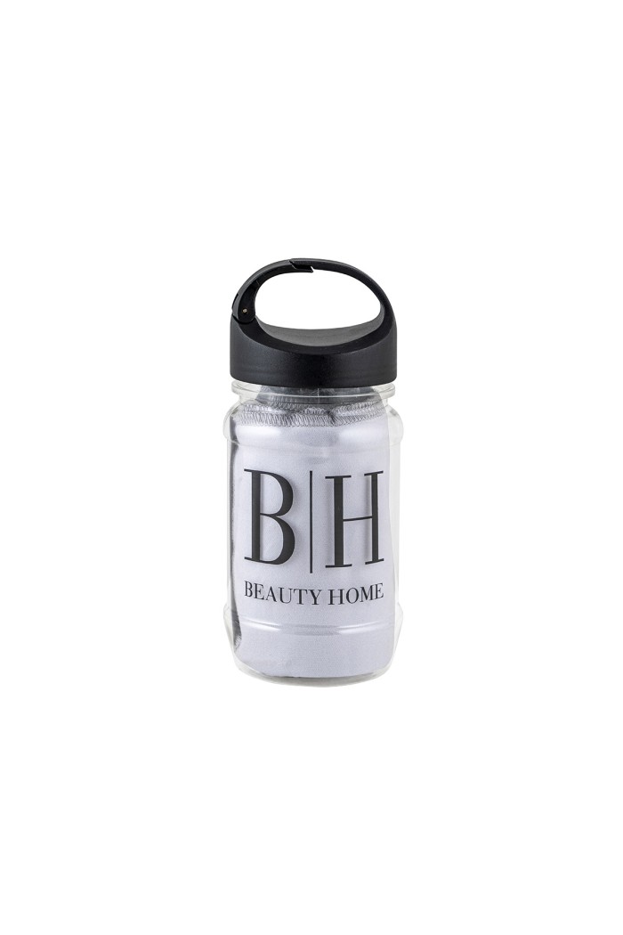 Beauty Home unisex σετ πλαστικό ποτηράκι γυμναστηρίου με πετσέτα 50x90 100%microfiber 2203