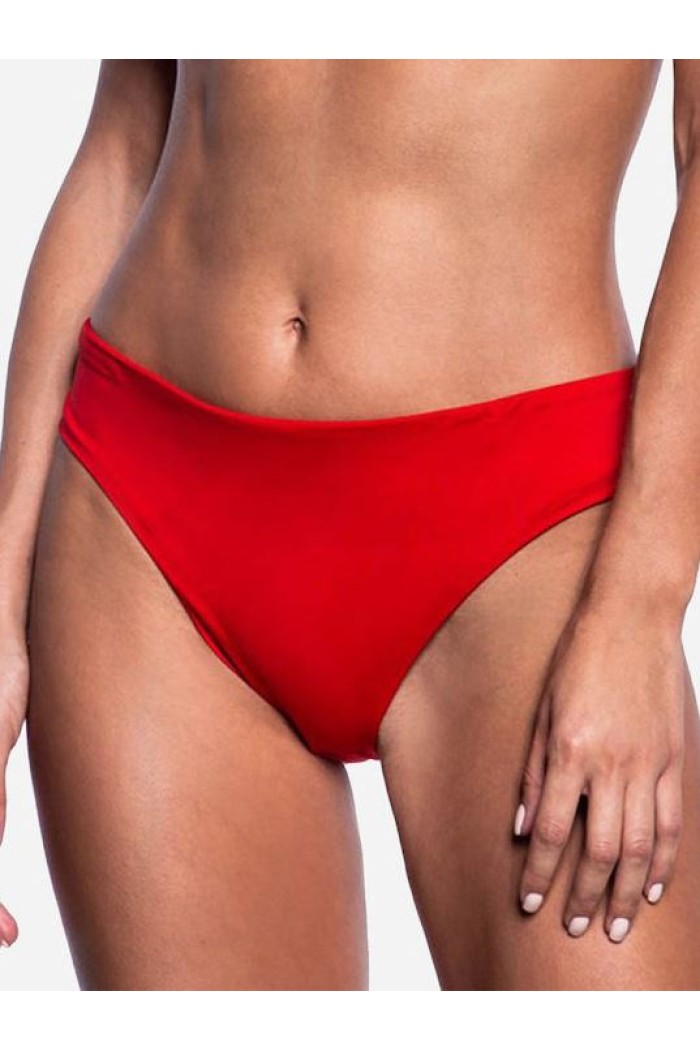 Bluepoint γυναικείο μαγιό bottom κανονικό χωρίς ραφές κόκκινο χρώμα,κανονική γραμμή,100%polyester 22065092-07