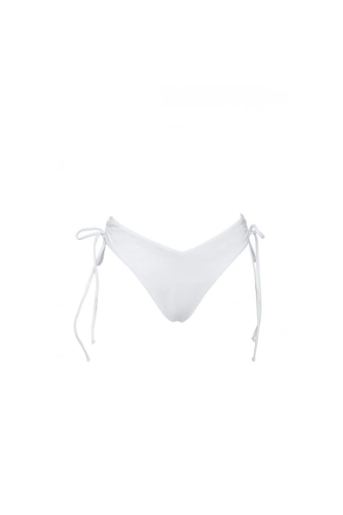 Bluepoint γυναικείο μαγιό bottom string λευκό με σούρα στο πλάι ,κανονική γραμμή,100%polyester 22065093-01