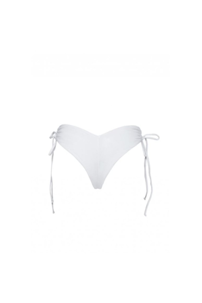 Bluepoint γυναικείο μαγιό bottom string λευκό με σούρα στο πλάι ,κανονική γραμμή,100%polyester 22065093-01