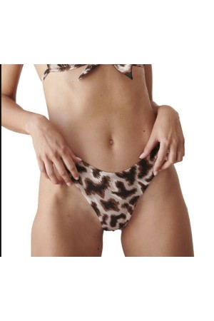 Blu4u γυναικείο μαγιό bottom ψηλόμεσο animal print λαδί,κανονική γραμμή,100%polyester 22365155-18