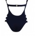 Bluepoint γυναικείο μαγιό ολόσωμο με λάστιχα στο πλάι σε μαύρο χρώμα 23058095-02