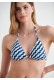 Blu4u γυναικείο μαγιό top B cup με σχέδια σε μπλε αποχρώσεις,κανονική γραμμή,100%polyester 23366053-04