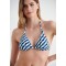 Blu4u γυναικείο μαγιό top B cup με σχέδια σε μπλε αποχρώσεις,κανονική γραμμή,100%polyester 23366053-04