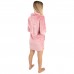 Lydia Creations γυναικεία φλις ρόμπα σε ροζ χρώμα,κανονική γραμμή,100%polyester 23584-ΡΟΖ
