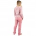 Lydia Creations γυναικεία πυτζάμα φλις σε ροζ χρώμα,κανονική γραμμή,100%polyester 23592-ΡΟΖ