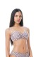 Bluepoint γυναικείο μαγιό (επάνω μέρος) strapless D cup. Lurex ύφασμα σε ροζ χρώμα με animal σχέδιο, μπανέλα και αποσπώμενη τιραντα 25066004D-10