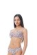 Bluepoint γυναικείο μαγιό (επάνω μέρος) strapless D cup. Lurex ύφασμα σε ροζ χρώμα με animal σχέδιο, μπανέλα και αποσπώμενη τιραντα 25066004D-10