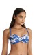 Blu4u γυναικείο μαγιό (επάνω μέρος), strapless D cup. Σε μπλε και άσπρο χρώμα με σχέδιο, μονή επένδυση στο στήθος και αποσπώμενη τιράντα 25366194D-14