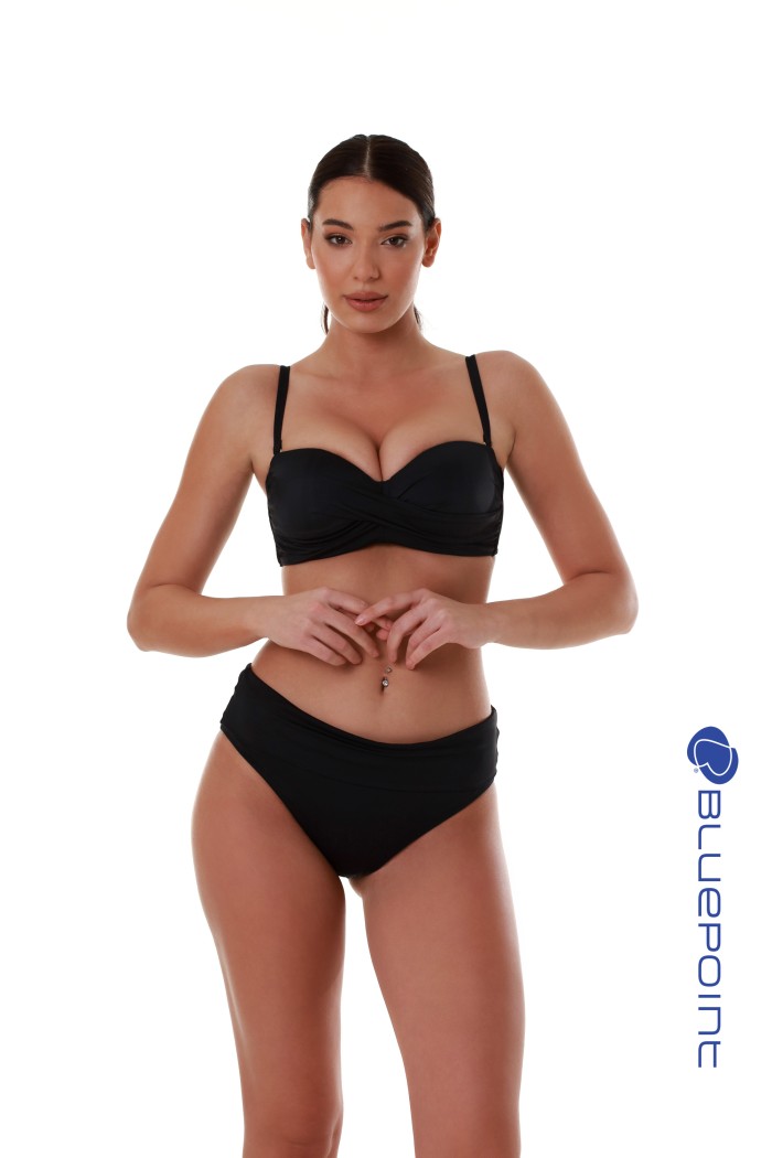 Bluepoint γυναικείο μαγιό επάνω μέρος strapless D cup! Με μπανέλα, ρυθμιζόμενη και αποσπώμενη τιράντα. Κούμπωμα στο πίσω μέρος 26066093D-02