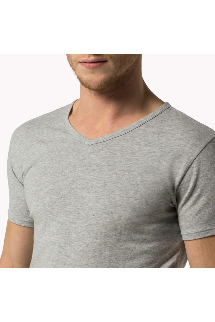 Tommy Hilfiger ανδρικό φανελάκι v-neck 3pack (λευκό-γκρι-μαύρο) 2S87903767 004