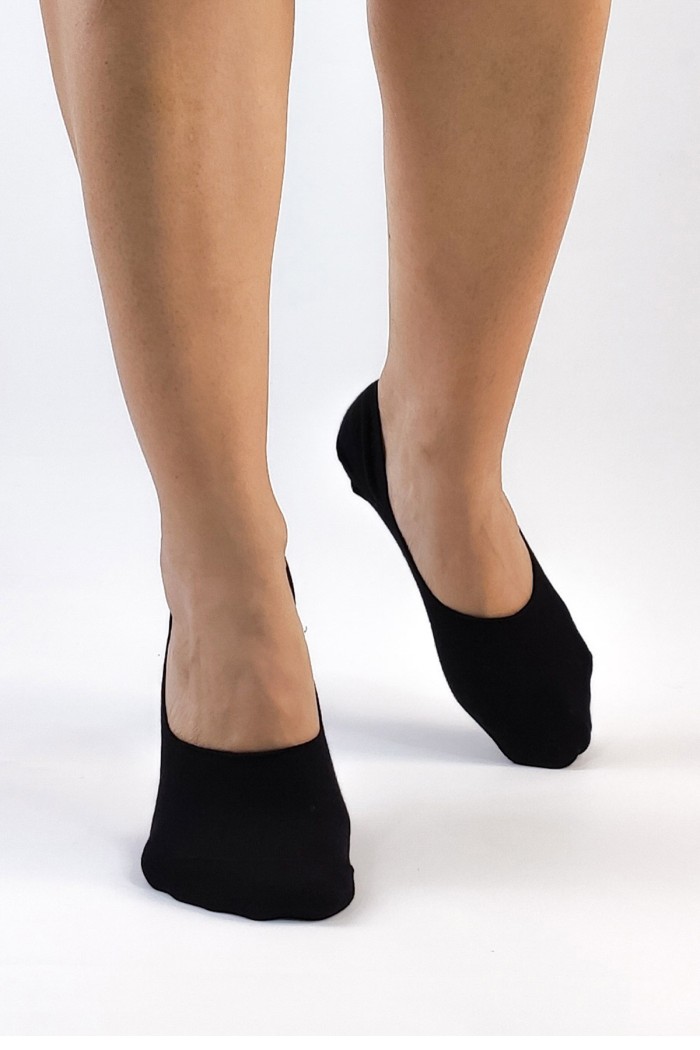 Calzedoro unisex σοσόνι suba (1pair) σε μαυρό χρώμα με σιλικόνη στο πίσω μέρος 3230-BLACK