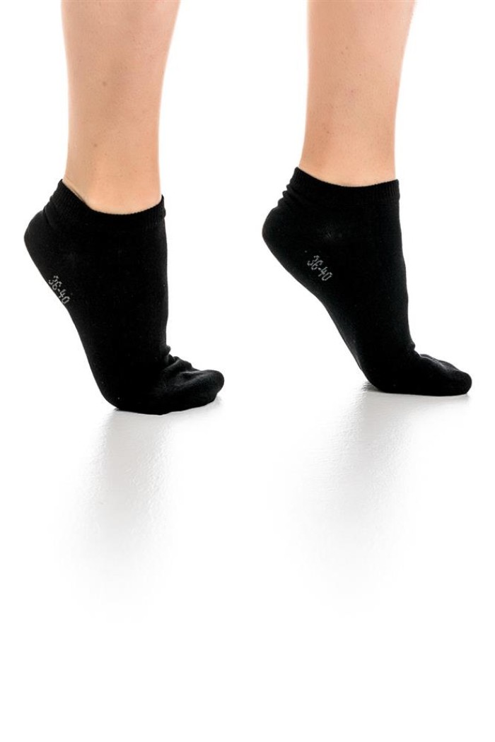 Inizio γυναικεία βαμβακερά σοσόνια μαύρα 3τμχ 3801-BLACK