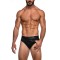 Inizio ανδρικό slip βαμβακερό 2pack με λάστιχο μεταλιζέ σε μαύρο,κανονική γραμμή 4300-BLACK