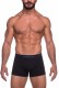 Inizio ανδρικά βαμβακερά boxers (3packs), σε μαύρο χρώμα με διαφορεικό χρώμα στο λάστιχο, στενή γραμμή, 95%cotton 5%elastane 44560-ΑΝΘΡΑΚΙ-ΜΠΛΕ-ΚΟΚΚΙΝ
