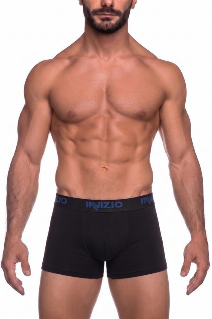Inizio ανδρικά βαμβακερά boxers (3packs), σε μαύρο χρώμα με διαφορεικό χρώμα στο λάστιχο, στενή γραμμή, 95%cotton 5%elastane 44560-ΑΝΘΡΑΚΙ-ΜΠΛΕ-ΚΟΚΚΙΝ