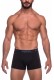 Inizio ανδρικά βαμβακερά boxers (3packs), σε μαύρο χρώμα με διαφορεικό χρώμα στο λάστιχο, στενή γραμμή, 95%cotton 5%elastane 44560-ΑΝΘΡΑΚΙ-ΧΑΚΙ-ΤΖΙΝ