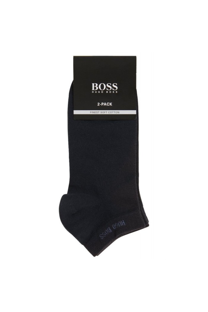 Boss ανδρικές κάλτσες 2pack βαμβακερές σοσόνι σε σκούρο μπλε χρώμα 50388443-401