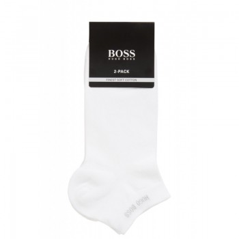 Boss ανδρικές κάλτσες 2pack βαμβακερές ,σοσόνι σε λευκό χρώμα 50469849-100