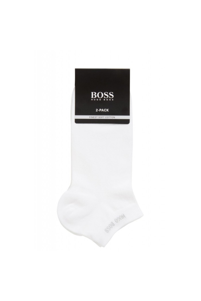 Boss ανδρικές κάλτσες 2pack βαμβακερές ,σοσόνι σε λευκό χρώμα 50469849-100