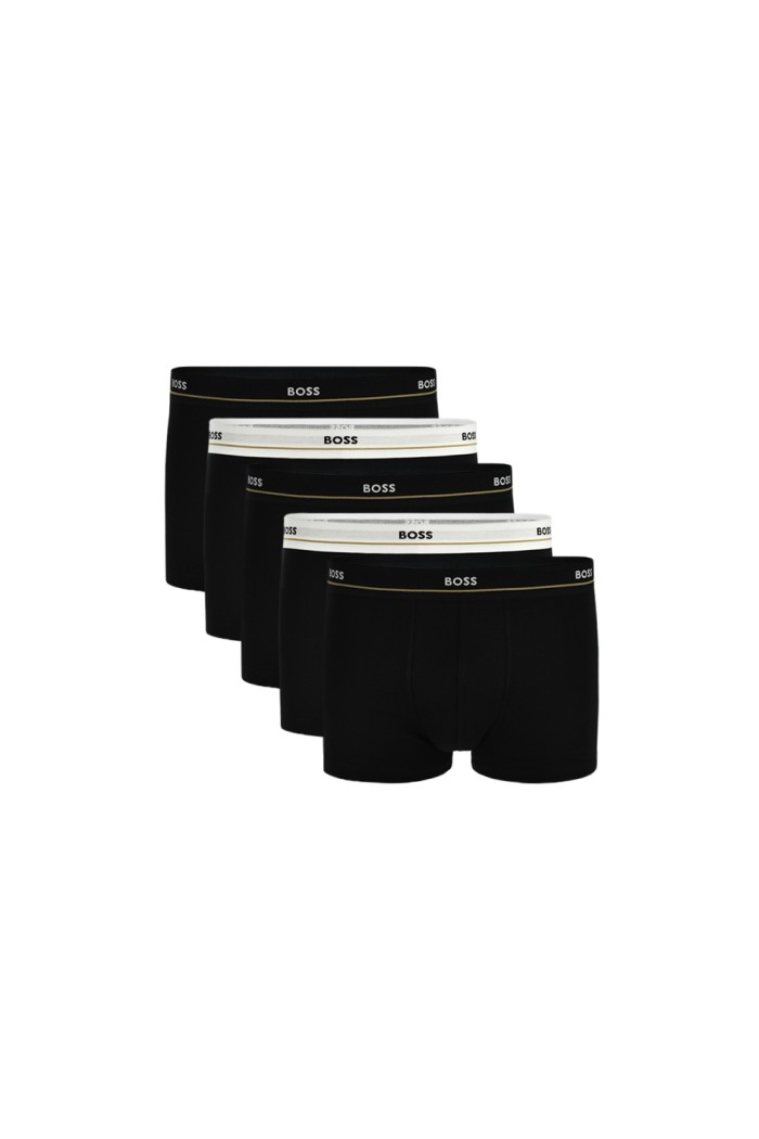Boss ανδρικά βαμβακερά μποξεράκια 5pack μαύρα με διαφορετικό λάστιχο 50475275-001