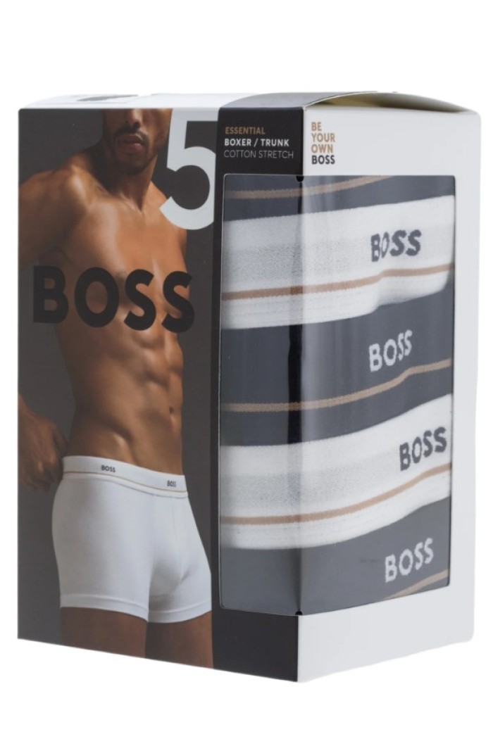 Boss ανδρικά βαμβακερά μποξεράκια 5pack μαύρα με διαφορετικό λάστιχο 50475275-001
