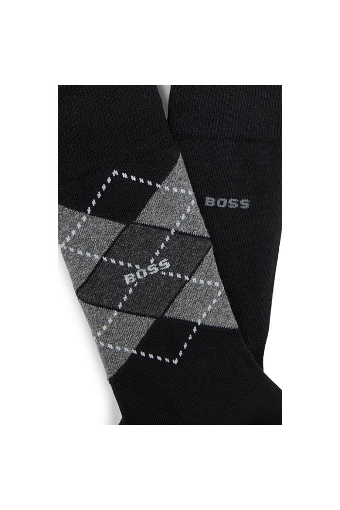 Boss ανδρικές κάλτσες 2pack σε δύο διαφορετικά σχέδια 50478352 001