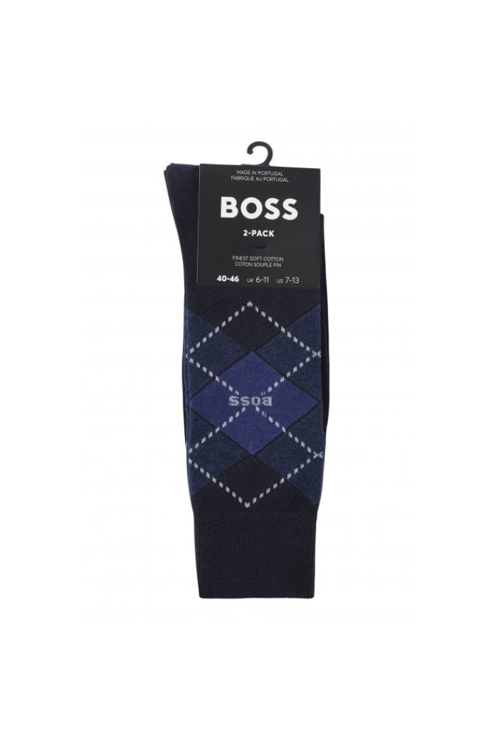 Boss ανδρικές κάλτσες 2pack σε δύο διαφορετικά σχέδια 50478352-403