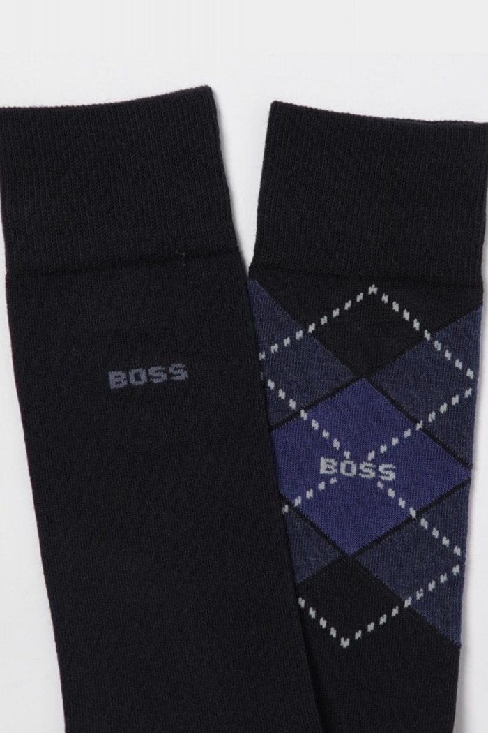 Boss ανδρικές κάλτσες 2pack σε δύο διαφορετικά σχέδια 50478352-403