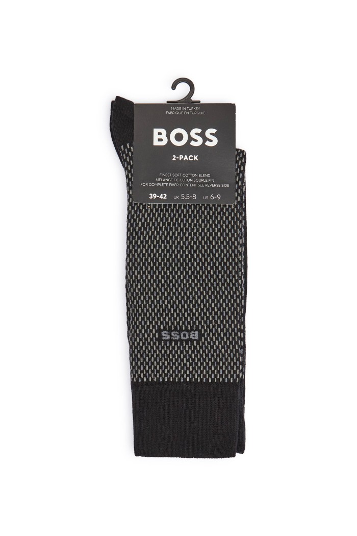 Boss ανδρικές ψηλές κάλτσες 2pack σε δύο διαφορετικά σχέδια 50487872-001
