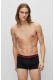 Hugo ανδρικά βαμβακερά μποξεράκια 3pack (3τμχ) σε μαύρο χρώμα με κόκκινη λεπτομέρεια 50492375-002
