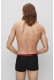 Hugo ανδρικά βαμβακερά μποξεράκια 3pack (3τμχ) σε μαύρο χρώμα με κόκκινη λεπτομέρεια 50492375-002