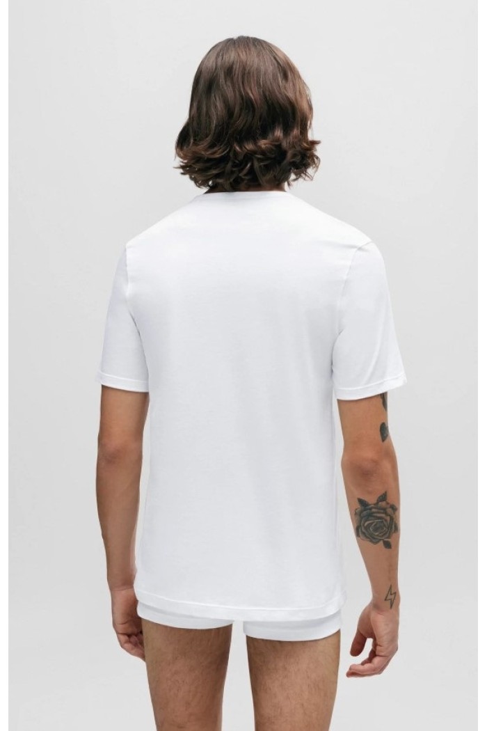 Hugo ανδρικά βαμβακερά 3pack t-shirts λευκά 50493972-100