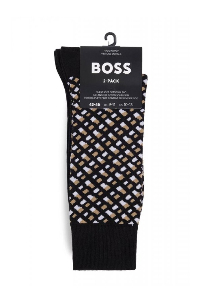 Boss ανδρικές κάλτσες 2pack σε δύο διαφορετικά σχέδια 50515141 001