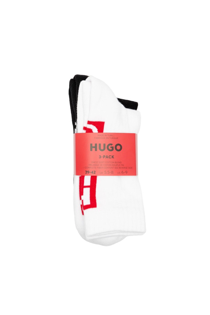 Hugo ανδρικές κάλτσες 3pack σε τρία διαφορετικά χρώματα με σχέδιο 50521068 001