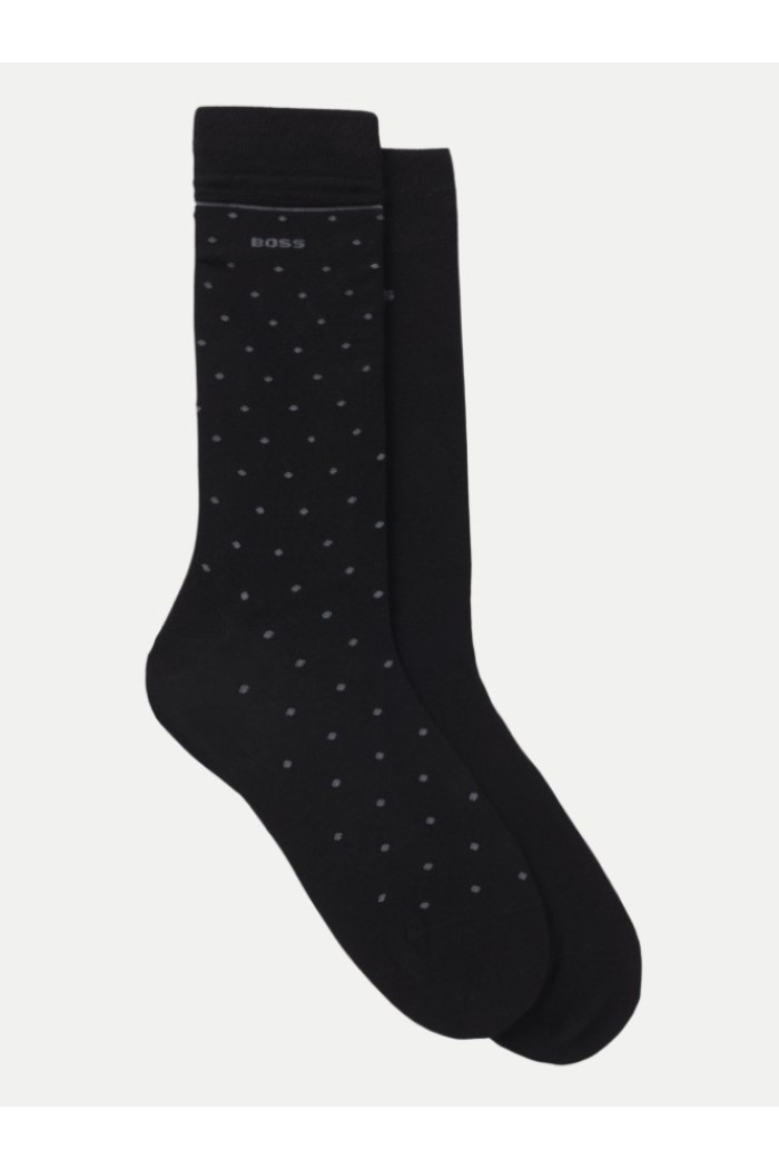 Boss ανδρικές κάλτσες bamboo (2pack) σε μαύρο χρώμα 72%viscose 26%polyamide 2%elasane 50531075-001