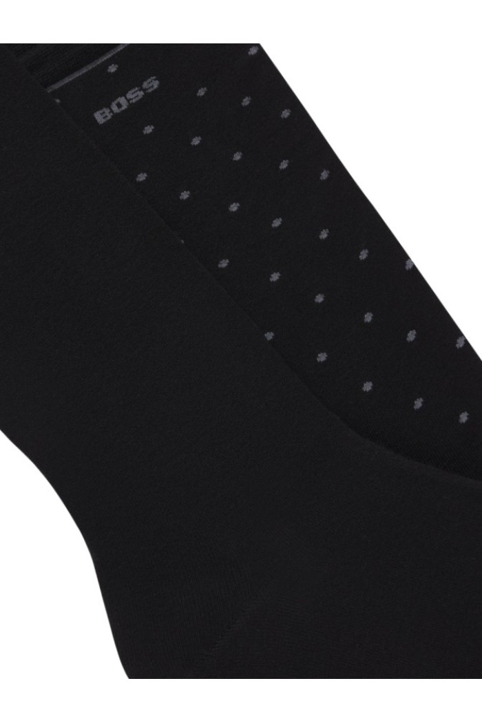Boss ανδρικές κάλτσες bamboo (2pack) σε μαύρο χρώμα 72%viscose 26%polyamide 2%elasane 50531075-001