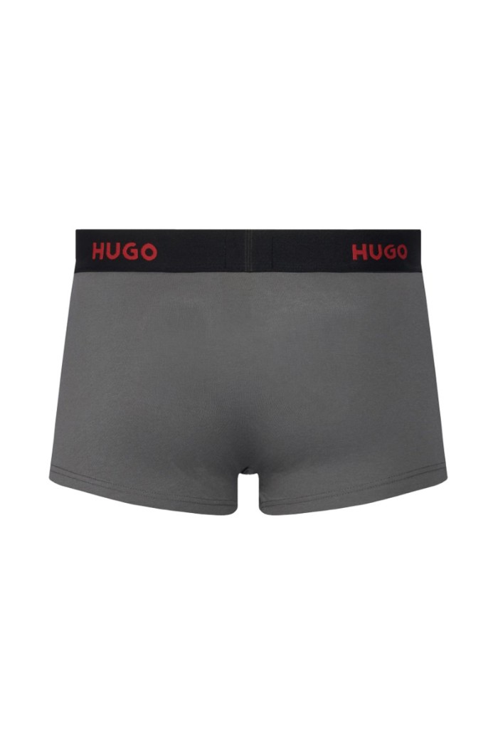 Hugo ανδρικά βαμβακερά 3pack boxers σε τρία διαφορετικά χρώματα, κανονική γραμμή 95%cotton 5%elastane 50532550-967
