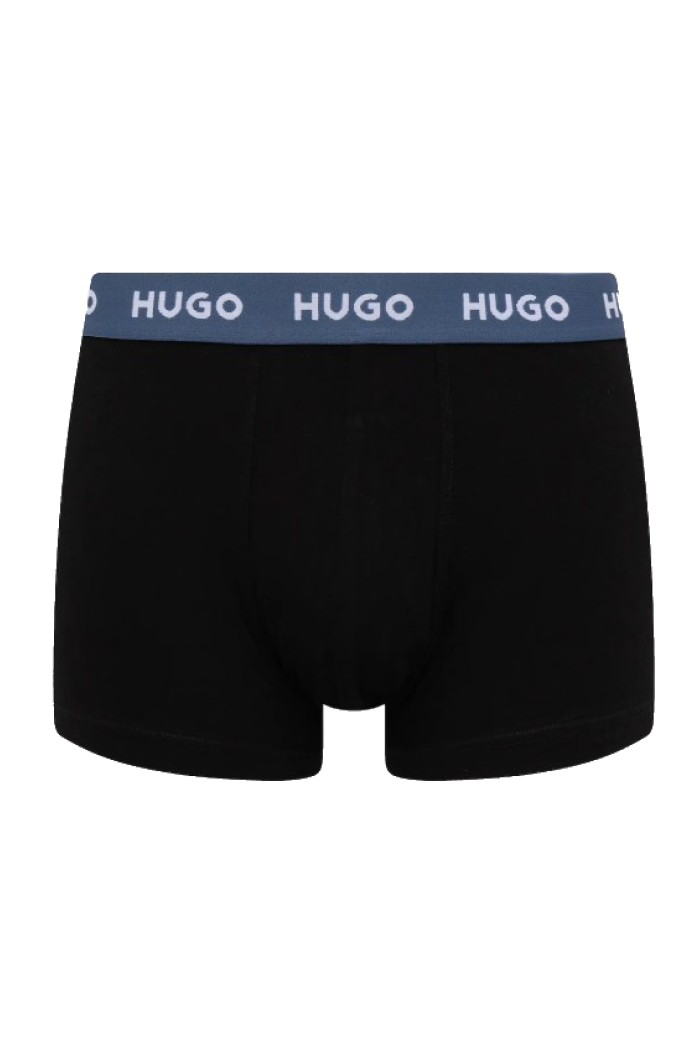 Hugo ανδρικά βαμβακερά 3pack boxers σε μαύρο και μπλε χρώμα 50532550-976