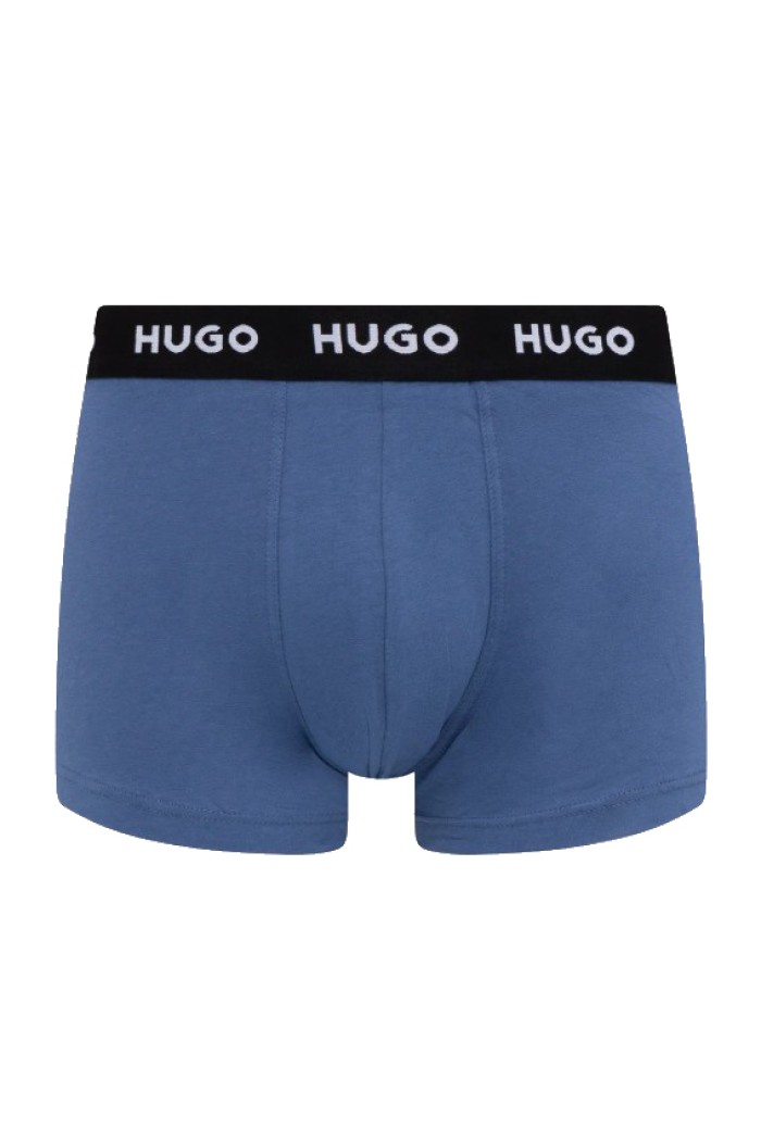 Hugo ανδρικά βαμβακερά 3pack boxers σε μαύρο και μπλε χρώμα 50532550-976