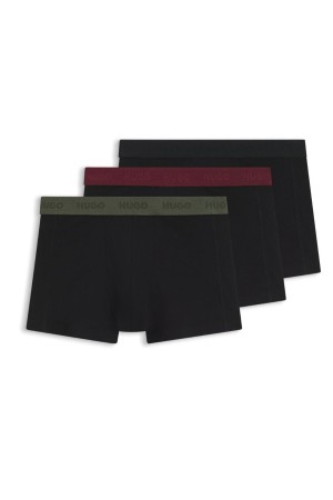 Hugo ανδρικά boxers 3pack σε μαύρο χρώμα με διαφορερικό λάστιχο 95%cotton 5%elastane 50532611-019