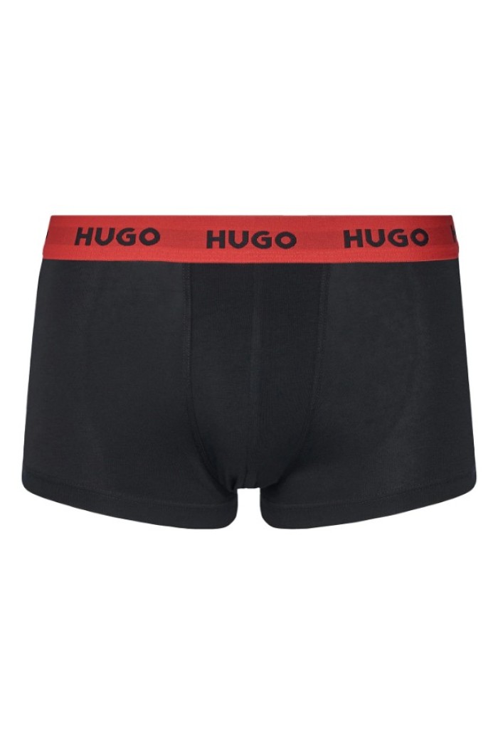 Hugo ανδρικά βαμβακερά 3pack boxers σε μαύρο, χακί και κόκκινο χρώμα  50532611-983